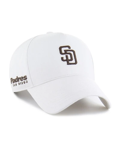 '47 Brand Men's White San Diego Padres Foundational Pinch Offside Adjustable Hat