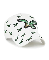 '47 Brand Men's and Women's White Philadelphia Eagles Confetti Clean Up Adjustable Hat