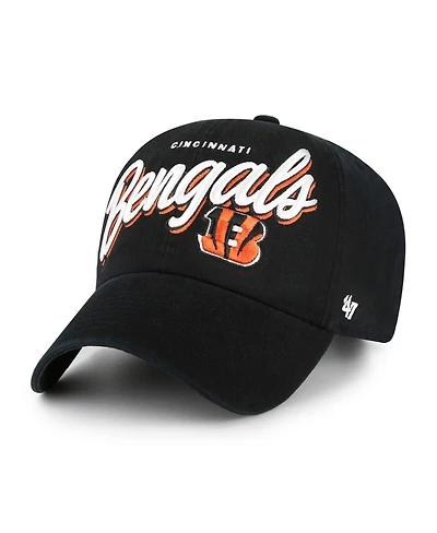 '47 Brand Women's Black Cincinnati Bengals Ariana Clean Up Adjustable Hat