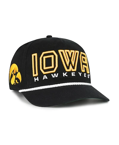 '47 Brand Big Boys and Girls Black Iowa Hawkeyes Byline Hitch Adjustable Hat