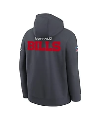 Nike Big Boys and Girls Gray Buffalo Bills Sideline Club Fleece Hoodie