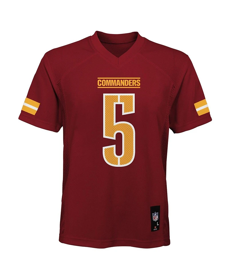 Outerstuff Preschool Jayden Daniels Burgundy Washington Commanders Replica Player Jersey