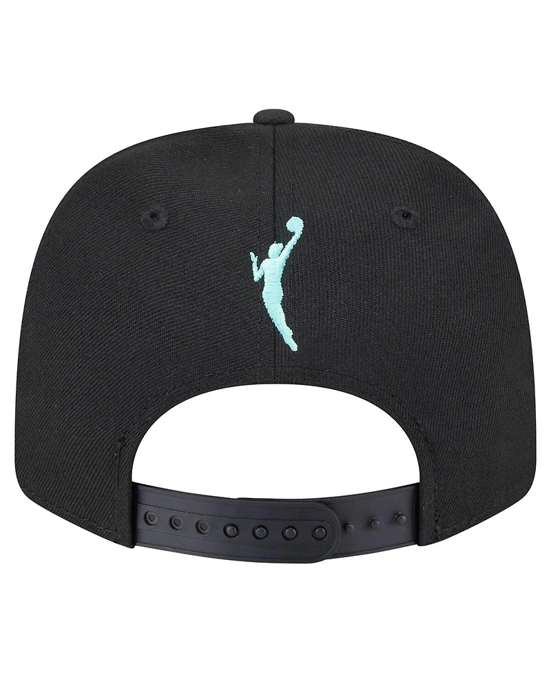 New Era Men's and Women's Black New York Liberty 9SEVENTY Checkerboard Print Adjustable Hat