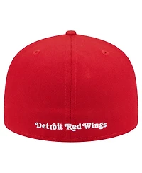 New Era Men's Red Detroit Wings Deceptor 59FIFTY Fitted Hat