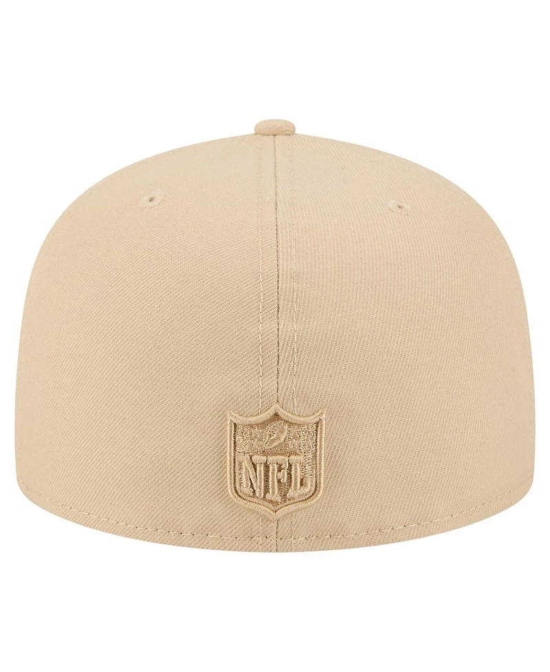 New Era Men's Light Beige Atlanta Falcons Color Pack A-Frame 59FIFTY Fitted Hat