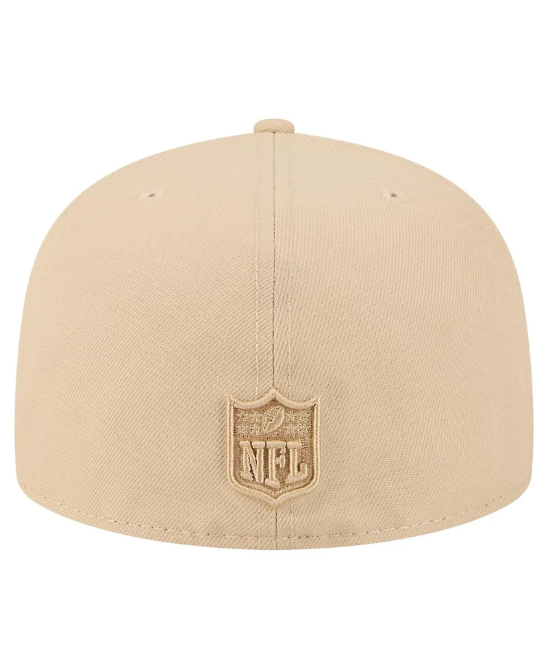 New Era Men's Light Beige Las Vegas Raiders Color Pack A-Frame 59FIFTY Fitted Hat
