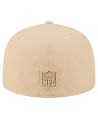 New Era Men's Light Beige Las Vegas Raiders Color Pack A-Frame 59FIFTY Fitted Hat