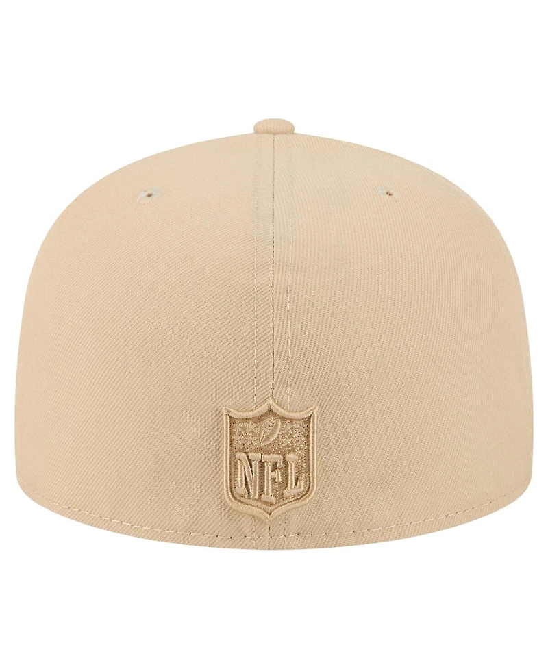 New Era Men's Light Beige Tampa Bay Buccaneers Color Pack A-Frame 59FIFTY Fitted Hat