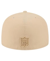 New Era Men's Light Beige Tampa Bay Buccaneers Color Pack A-Frame 59FIFTY Fitted Hat