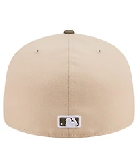 New Era Men's Light Beige/Olive Houston Astros Two-Tone Color Pack A-Frame 59FIFTY Fitted Hat