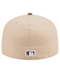 New Era Men's Light Beige/Olive Texas Rangers Two-Tone Color Pack A-Frame 59FIFTY Fitted Hat