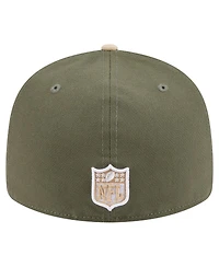 New Era Men's Light Beige/Olive San Francisco 49ers Two-Tone Color Pack Split Panel 59FIFTY Fitted Hat