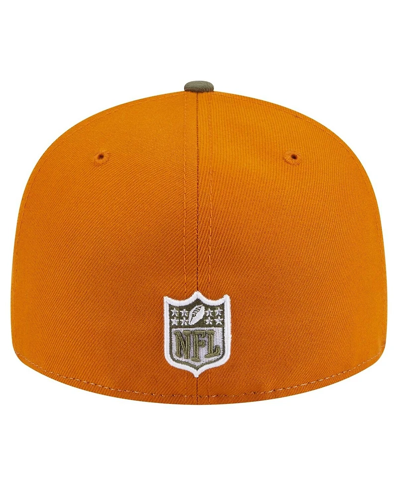 New Era Men's Olive/Brown San Francisco 49ers Two-Tone Color Pack Split Panel 59FIFTY Fitted Hat
