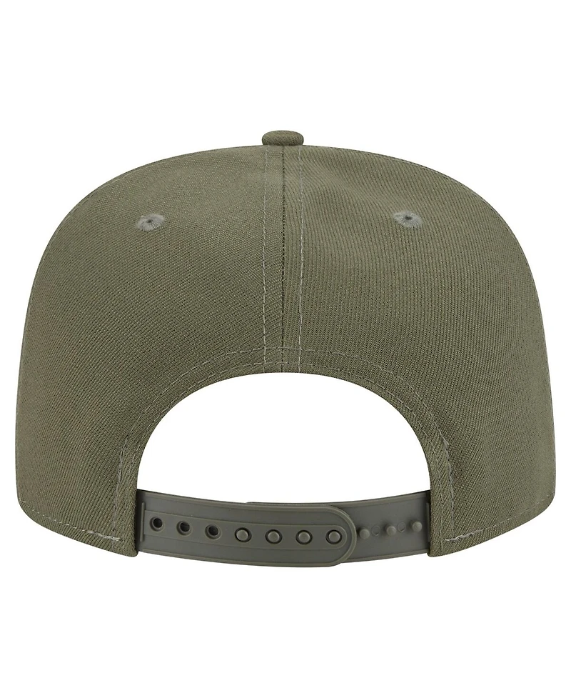 New Era Men's Olive Green Bay Packers Color Pack A-Frame 9FIFTY Snapback Hat