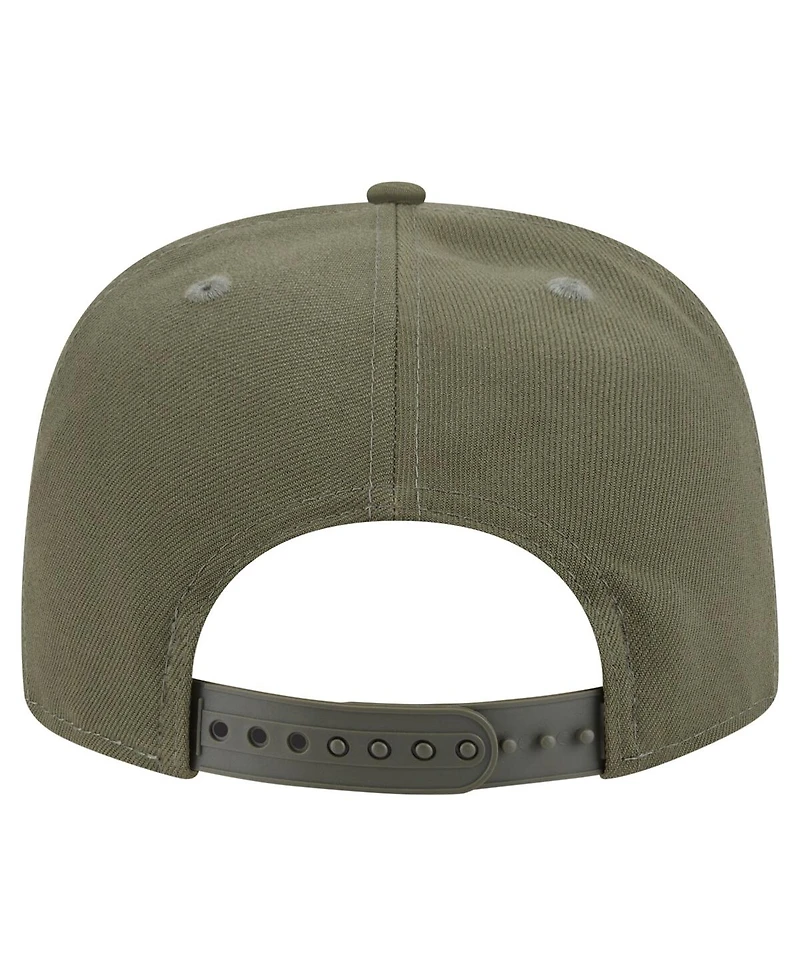 New Era Men's Olive Houston Texans Color Pack A-Frame 9FIFTY Snapback Hat