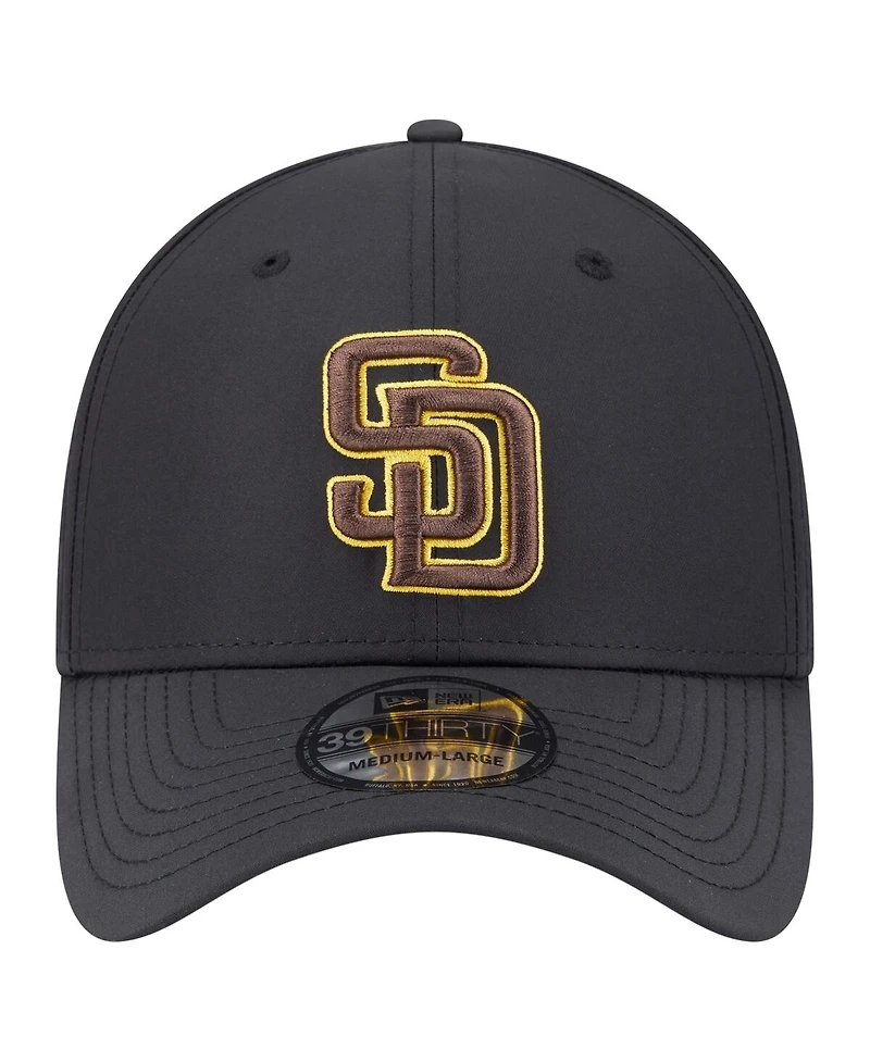 New Era Men's Black San Diego Padres Night 39THIRTY Flex Hat