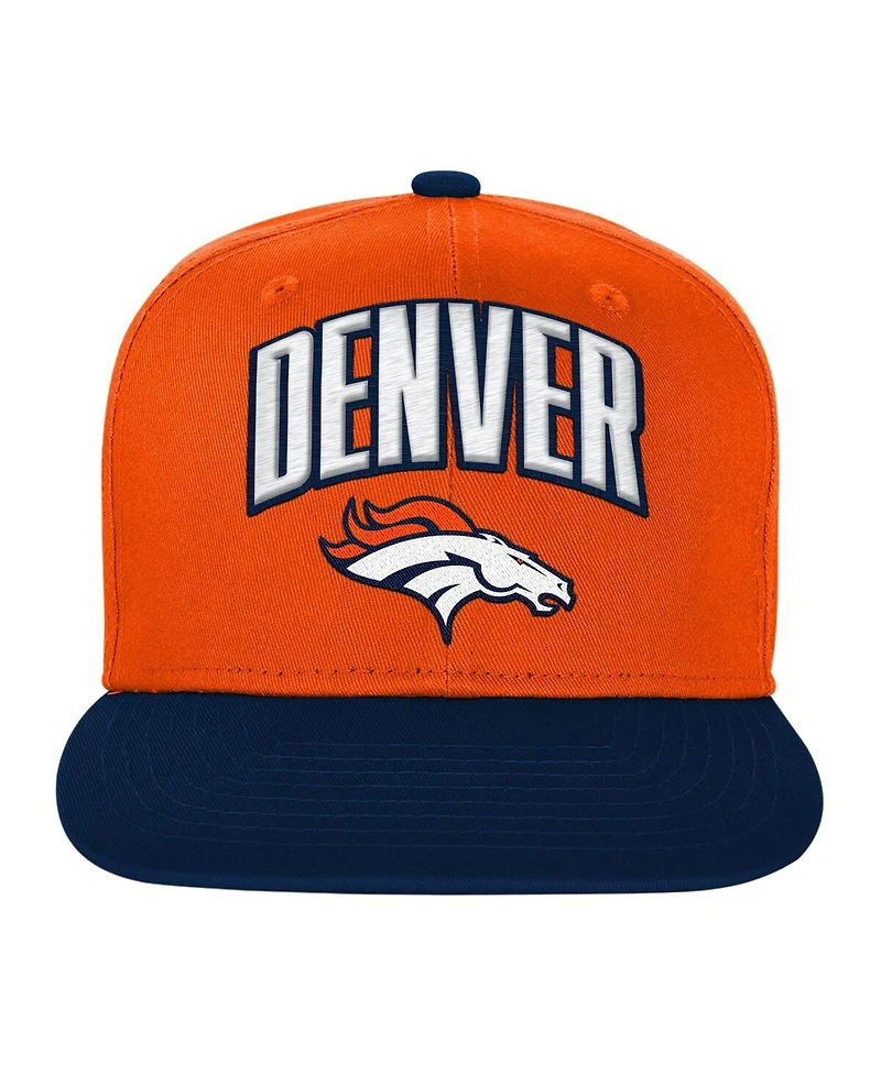 Outerstuff Big Boys and Girls Orange Denver Broncos Essentials Adjustable Hat