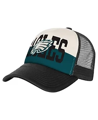 Outerstuff Men's White/Black Philadelphia Eagles Modern Fan Trucker Adjustable Hat