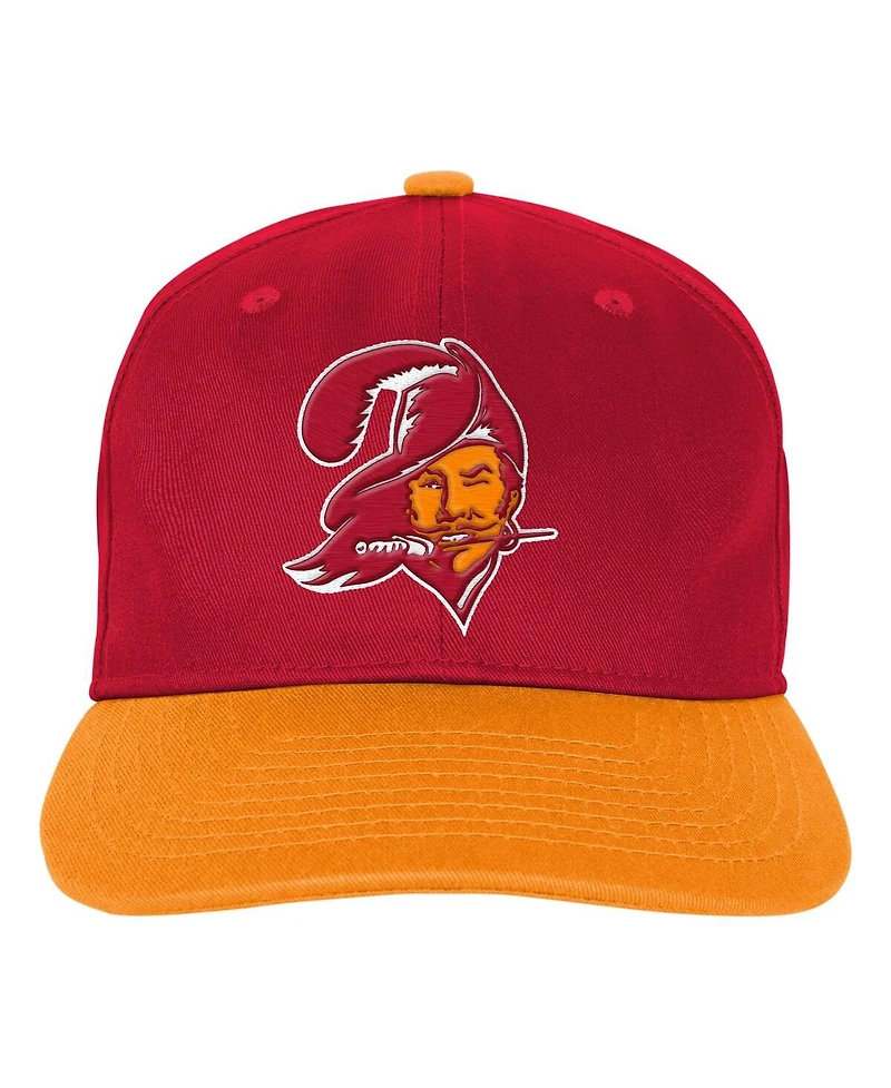 Outerstuff Big Boys and Girls Red Tampa Bay Buccaneers True Retro Adjustable Hat