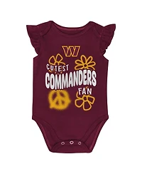 Outerstuff Baby Boys and Girls 2-Piece Washington Commanders The Sunshine Bodysuit Set
