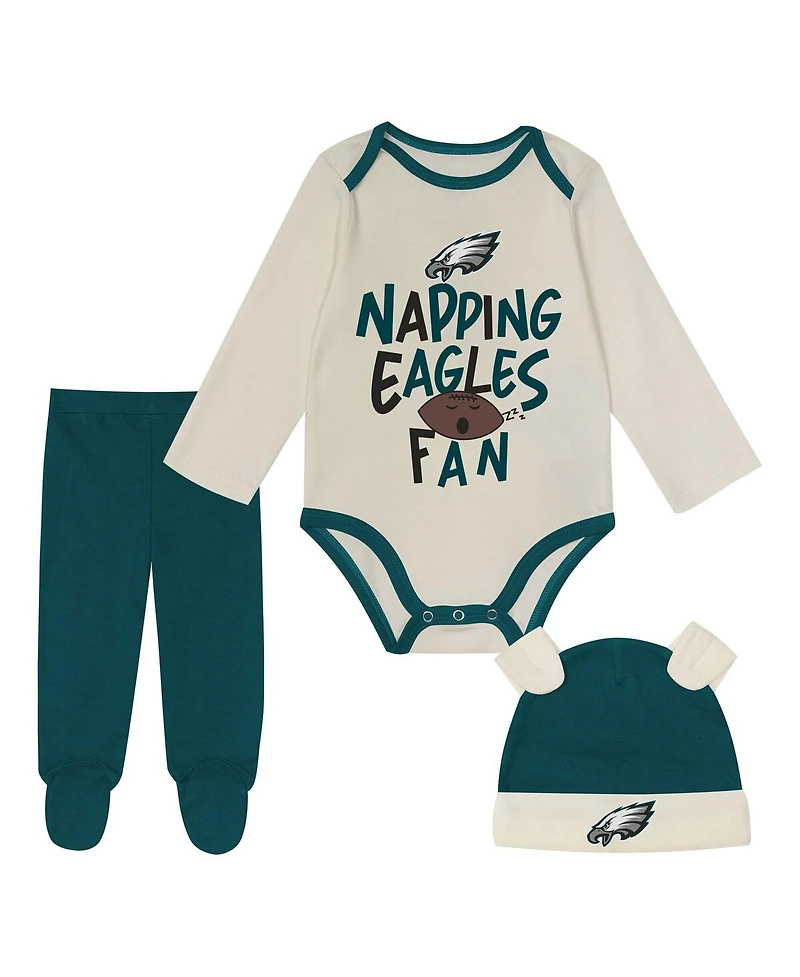 Outerstuff Baby Boys and Girls 3-Piece Midnight Green Philadelphia Eagles Little Champ Set