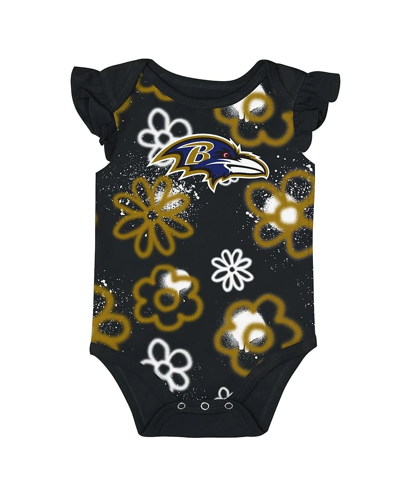 Outerstuff Baby Boys and Girls 2-Piece Baltimore Ravens The Sunshine Bodysuit Set