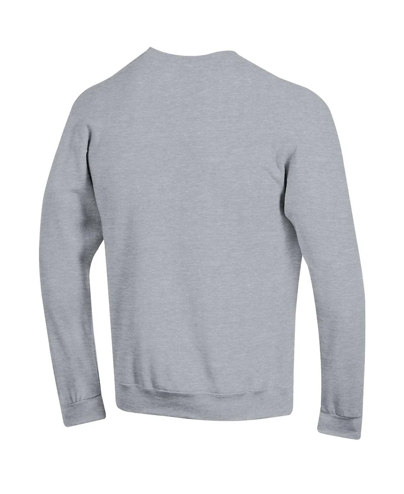 Champion Men's Heather Gray Ohio State Buckeyes Arch Over Logo Pullover Sweatshirt