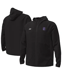 Under Armour Men's Black Northwestern Wildcats Unstoppable Raglan Full-Zip Jacket