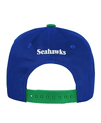 Outerstuff Big Boys and Girls Royal Seattle Seahawks True Retro Adjustable Hat