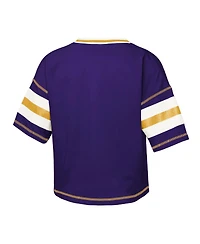 Outerstuff Big Girls Purple Lsu Tigers Gridiron Jersey V-Neck T-Shirt