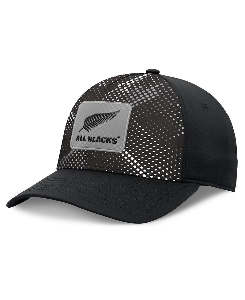 Fanatics Men's Black New Zealand Rugby Wilding Pinchfront Flex Hat