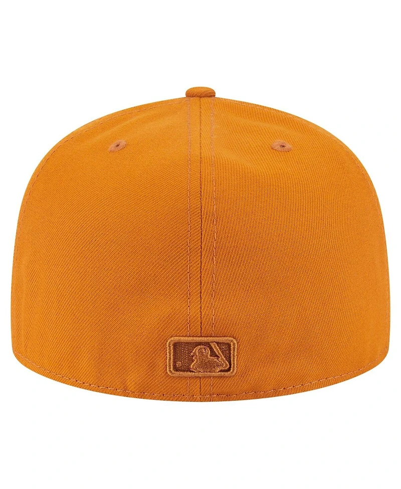 New Era Men's Orange Atlanta Braves Color Pack A-Frame 59FIFTY Fitted Hat