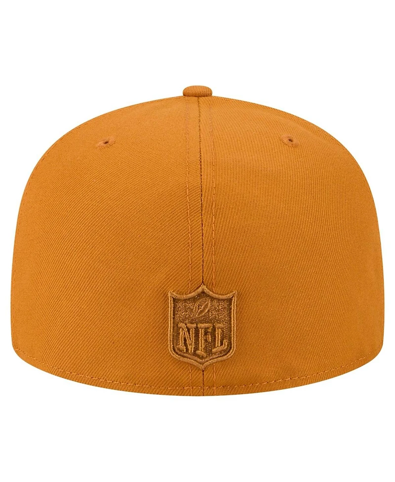 New Era Men's Brown Miami Dolphins Color Pack A-Frame 59FIFTY Fitted Hat