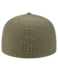 New Era Men's Olive Minnesota Vikings Color Pack A-Frame 59FIFTY Fitted Hat