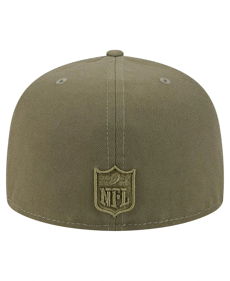 New Era Men's Olive New York Giants Color Pack A-Frame 59FIFTY Fitted Hat