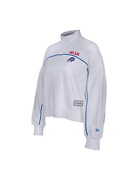 New Era Women's White Buffalo Bills Functional Fandom Quarter-Zip Sweatshirt