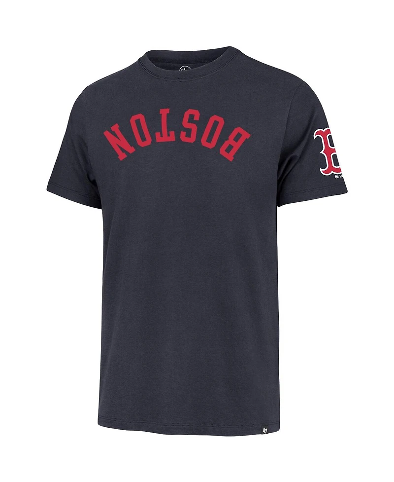 '47 Brand Men's Navy Boston Red Sox Upside Down Two-Peat Franklin T-Shirt