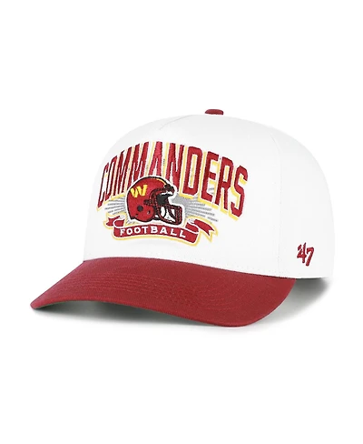 '47 Brand Big Boys and Girls White/Burgundy Washington Commanders Prime Play Hitch Adjustable Hat