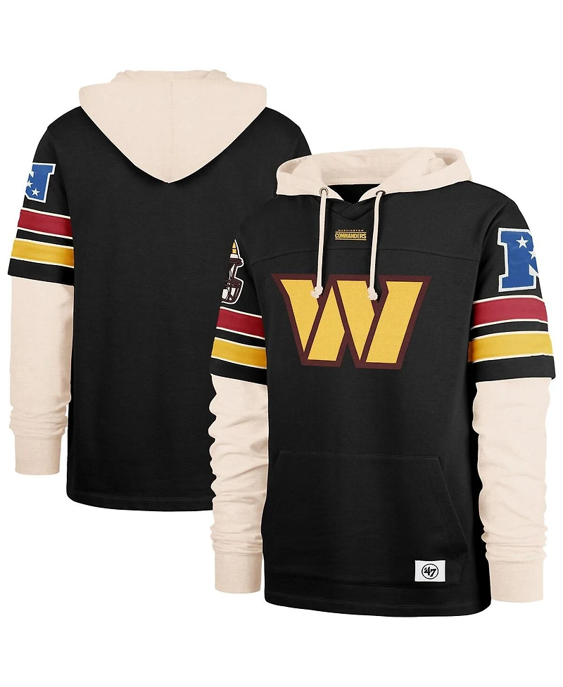 '47 Brand Men's Black Washington Commanders Split Zone Cornerback Duo Hoodie