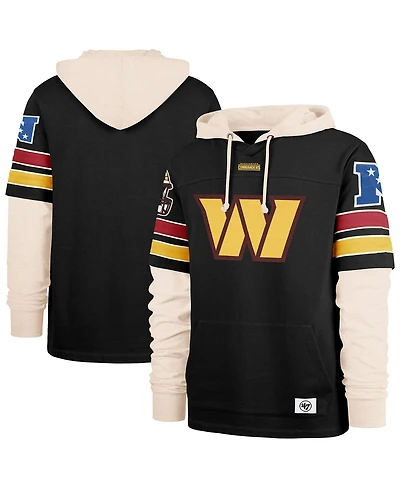 '47 Brand Men's Black Washington Commanders Split Zone Cornerback Duo Hoodie