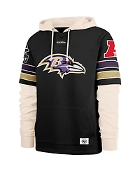 '47 Brand Men's Black Baltimore Ravens Split Zone Cornerback Duo Hoodie