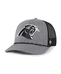 '47 Brand Men's Heather Charcoal Carolina Panthers Carbon Rope Trucker Adjustable Hat