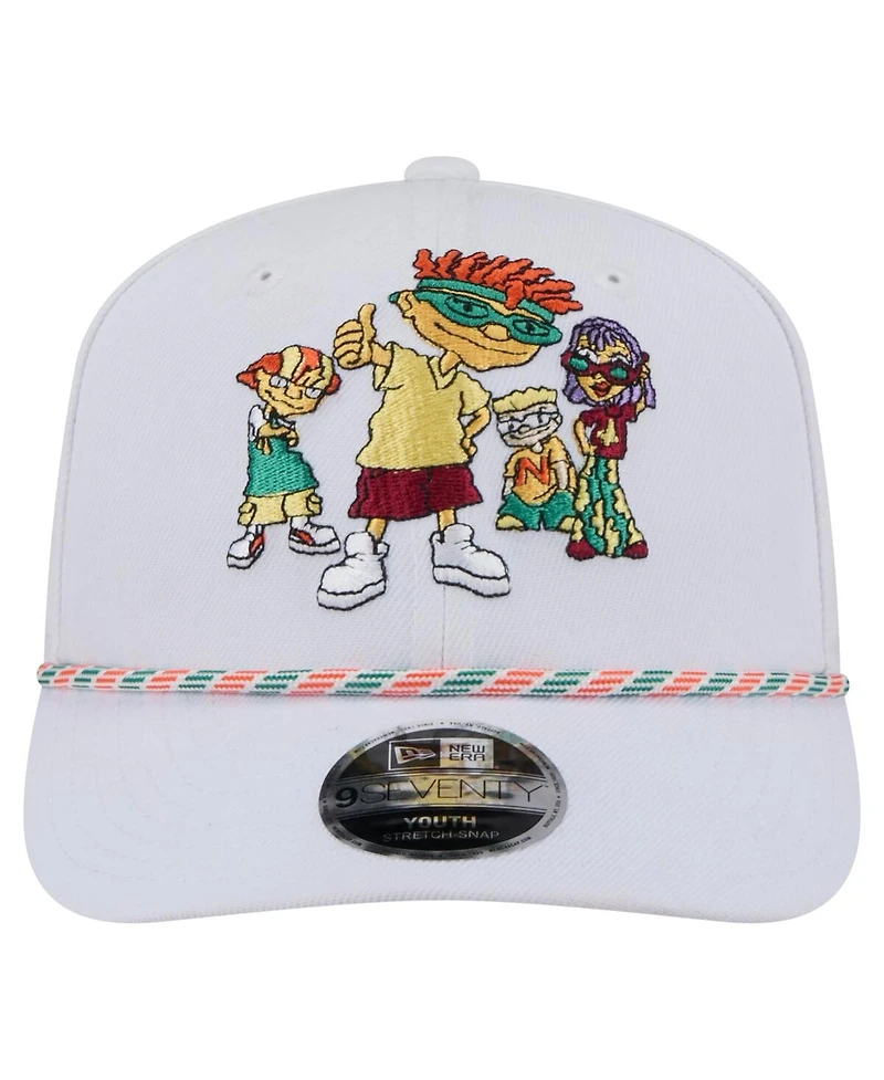 New Era Big Boys and Girls White Rocket Power Multi Rope 9SEVENTY Stretch snap Hat