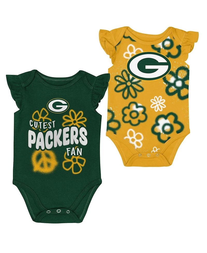 Outerstuff Baby Boys and Girls 2-Piece Green Bay Packers The Sunshine Bodysuit Set