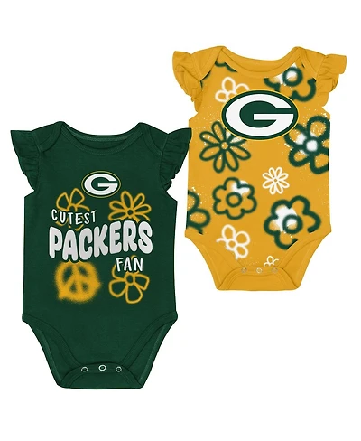 Outerstuff Baby Boys and Girls 2-Piece Green Bay Packers The Sunshine Bodysuit Set
