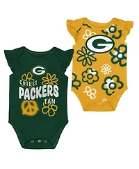 Outerstuff Baby Boys and Girls 2-Piece Green Bay Packers The Sunshine Bodysuit Set