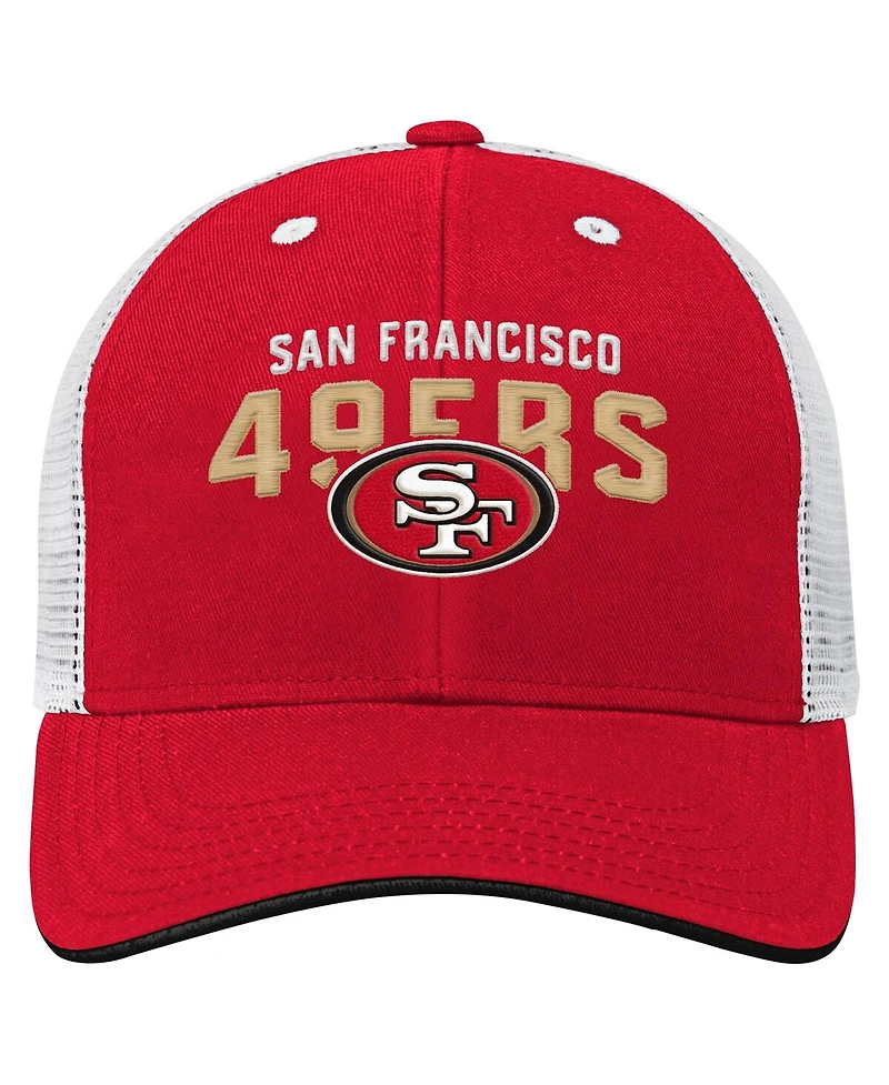 Outerstuff Preschool Scarlet San Francisco 49ers Core Lockup Trucker Adjustable hat
