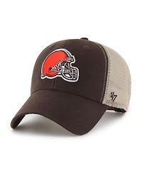 '47 Brand Men's Brown/Natural Cleveland Browns Flagship Mvp Trucker Adjustable Hat
