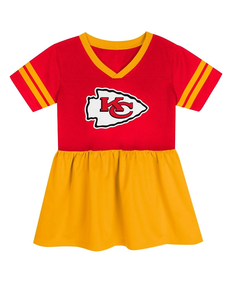 Outerstuff Girls Toddler Red Kansas City Chiefs Stadium Lights Fashion Jersey Dress