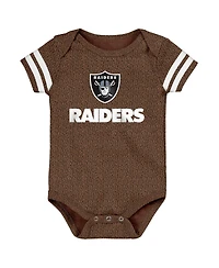 Outerstuff Baby Boys and Girls Brown Las Vegas Raiders Playmaker Bodysuit